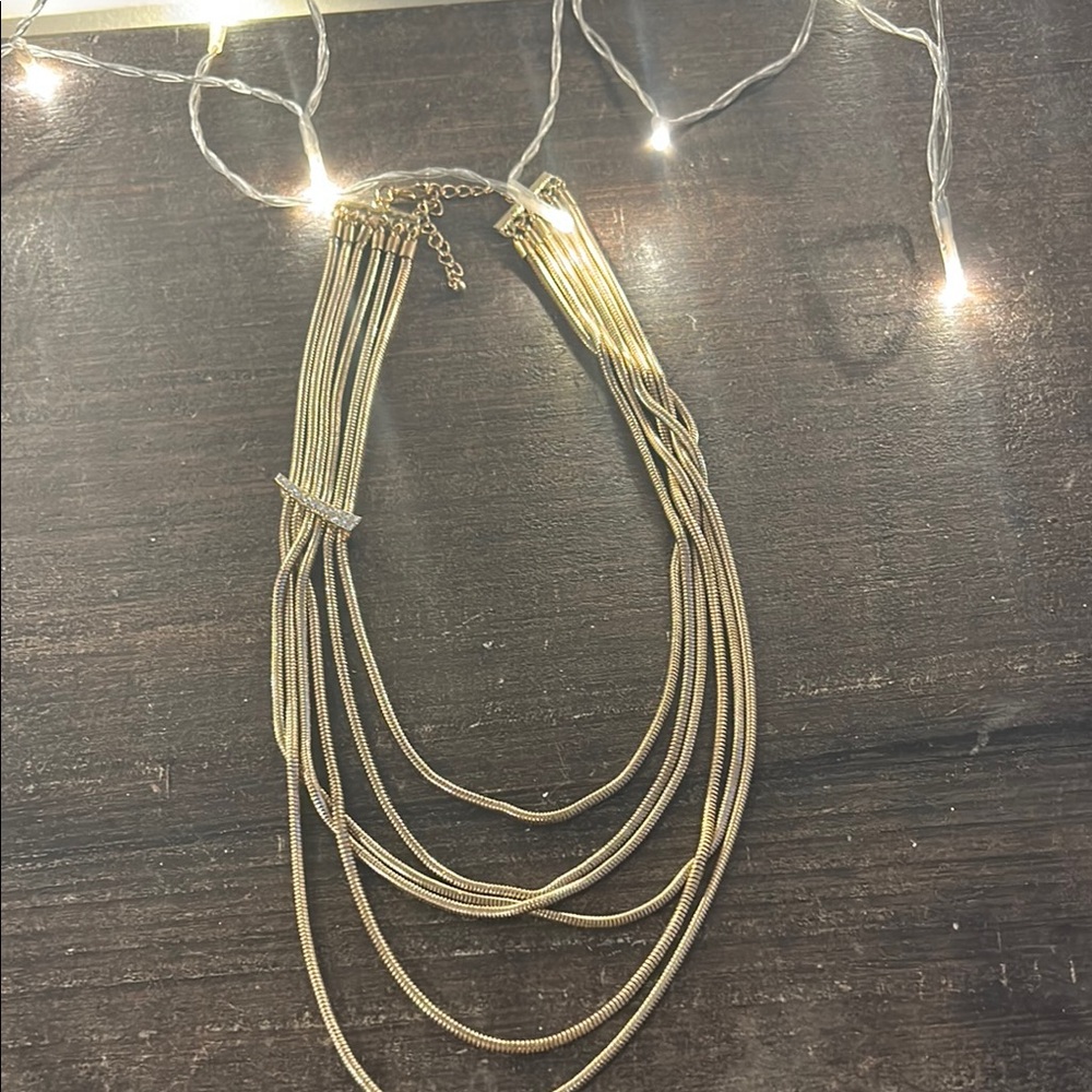 Elegant Gold Multi-Strand Necklace